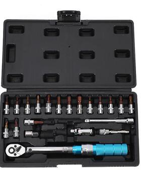 预置式扭矩扳手1/45-25N.m21件套可调扭力扳手预置力矩扳手