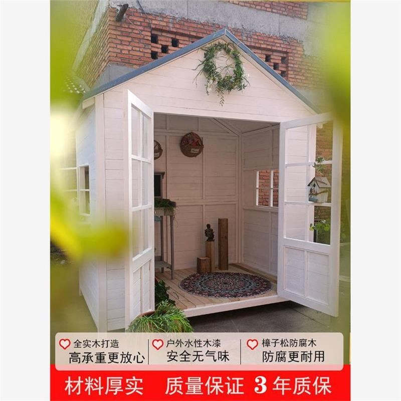 防腐木小木屋凉亭搭建花园民宿户外组装可移动封闭住人木房子庭院