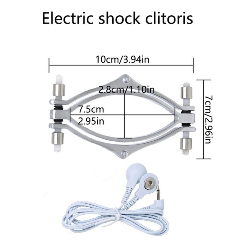 BDSM Bondage Electro Shock Nipple Sucker Clamp Clit/Labia Cl