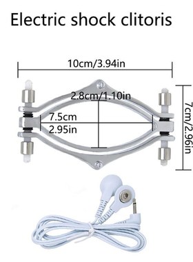 BDSM Bondage Electro Shock Nipple Sucker Clamp Clit/Labia Cl