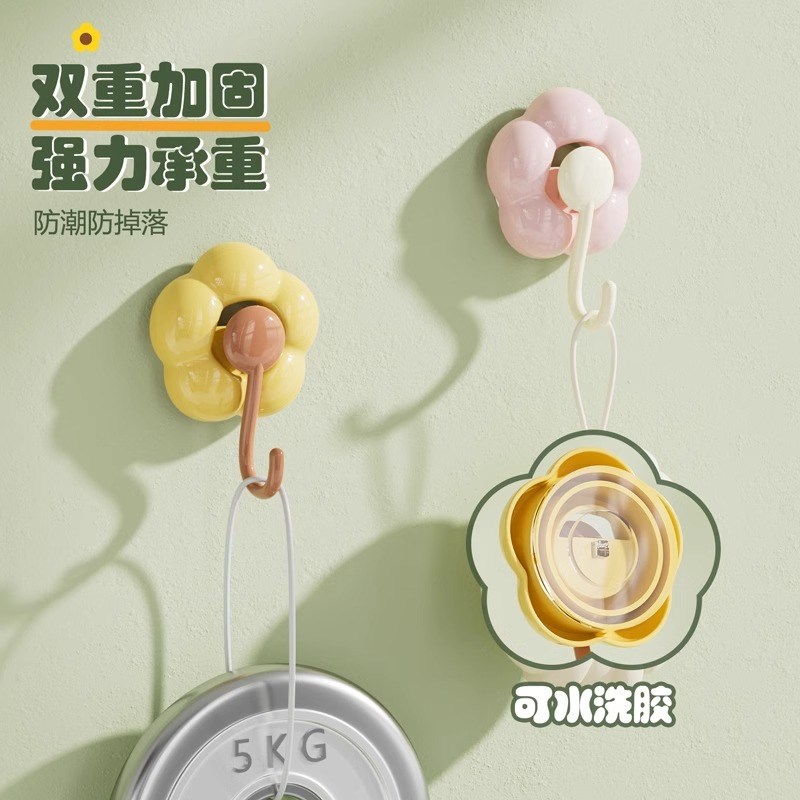 吸盘挂钩真空强力无痕收纳免打孔粘钩家用浴室厨房门后卫生间吊钩