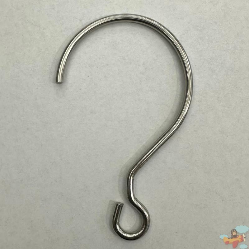 不锈钢大号钩子多用途家用金属问号吊钩加粗加大挂钩蚊帐钩衣橱勾