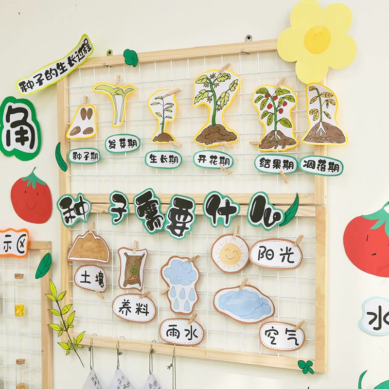 阳台悬挂式花架水培植物墙上挂固定器网格绿植置物架幼儿园展示架