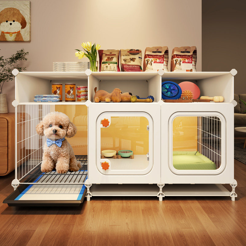狗别墅小型犬带厕所分离一室一厅一卫狗窝屋宠物笼子新型小狗围栏