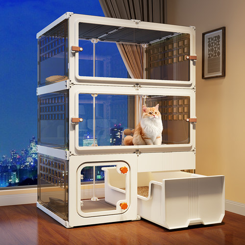 全景大猫笼猫砂盆一体
