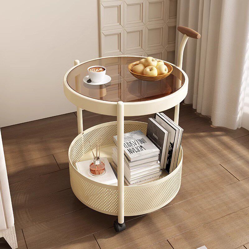沙发边几奶油风小茶几可移动小推车置物架客厅小推车小户型床边桌,住宅家具,移动边几/推车,淘宝优惠券,粉丝福利购,淘宝优惠卷
