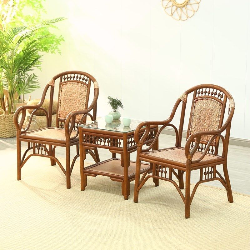 63号太师椅手工藤编藤椅中式太师椅老人椅茶椅书房办公椅阳台套装,住宅家具,阳台椅,淘宝优惠券,粉丝福利购,淘宝优惠卷