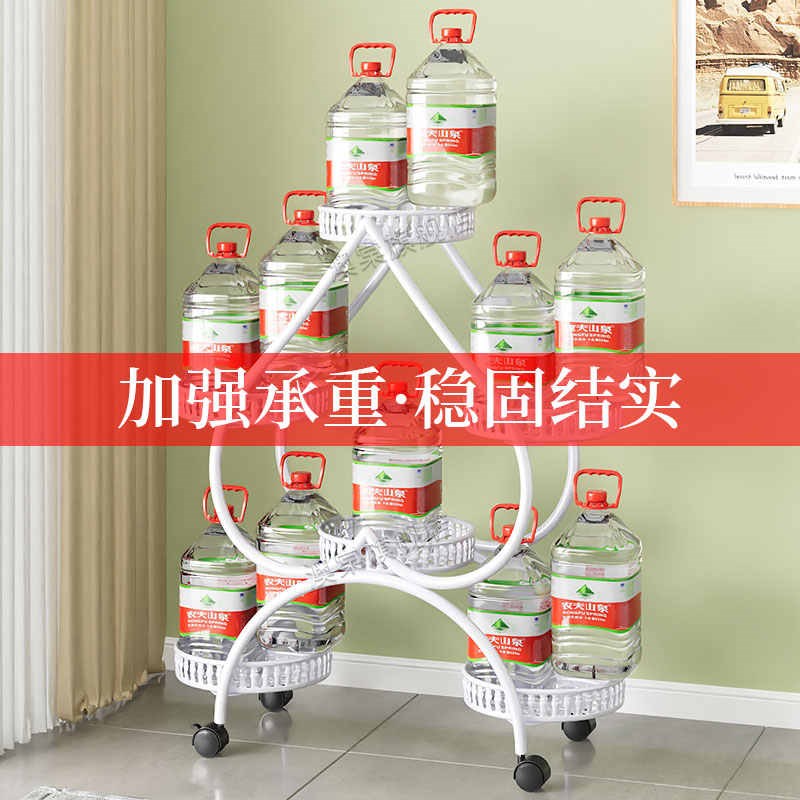 绿萝阳台花盆置物可移动带轮花盆架多层家用花架子架客厅落地式