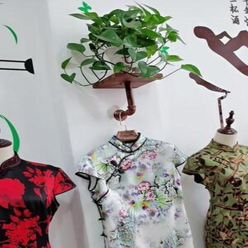 复古服装店衣架展示架上墙正挂复古铁艺壁挂挂钩服装架挂衣架货架
