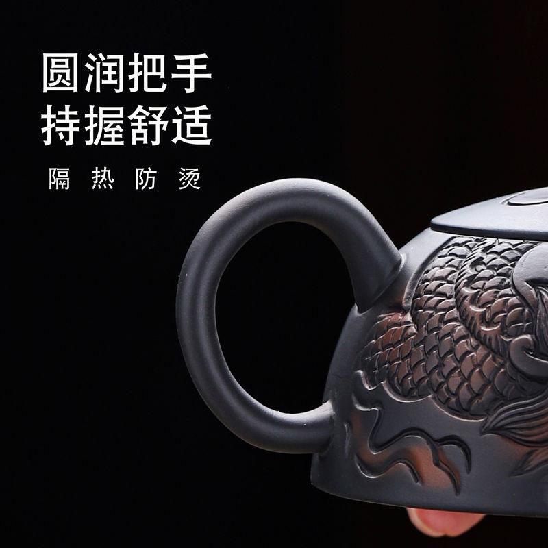 【折扣价】云南紫陶凤鸣壶煮茶壶半月汉瓦名家全手工荷花西施壶仿