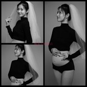 写真拍照服装 孕妇摄影服装 个性 黑色影楼孕妇装 孕妇主题拍摄服 新款