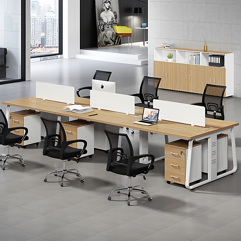 职员办公桌椅组合家具简约现代4/6多人位电脑隔断工位屏风职员桌