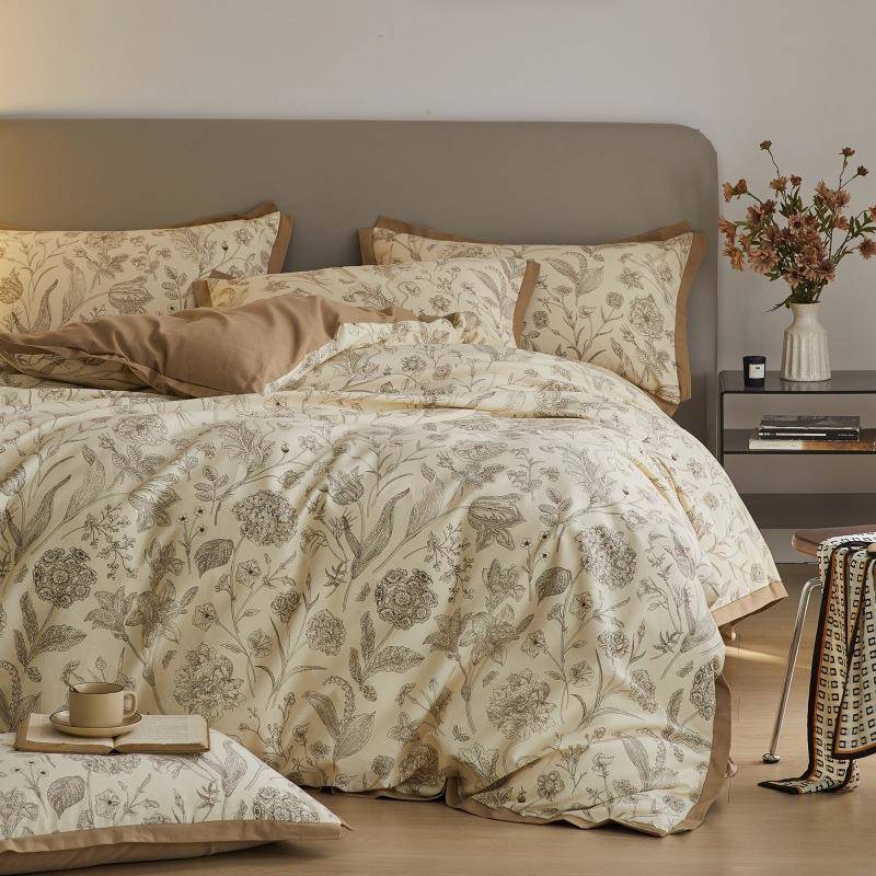 100长绒棉双面磨毛四件套全棉纯棉秋冬加厚床单被套床笠床上用品4