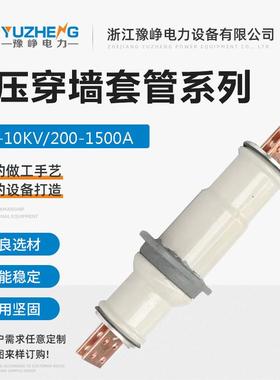 户外高压白色陶瓷穿墙套管CB-10/200A陶瓷铜排穿墙套管800A1000A