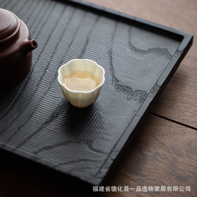 炭烧白蜡木实木小茶台干泡茶托盘手工托盘整木干泡盘壶承
