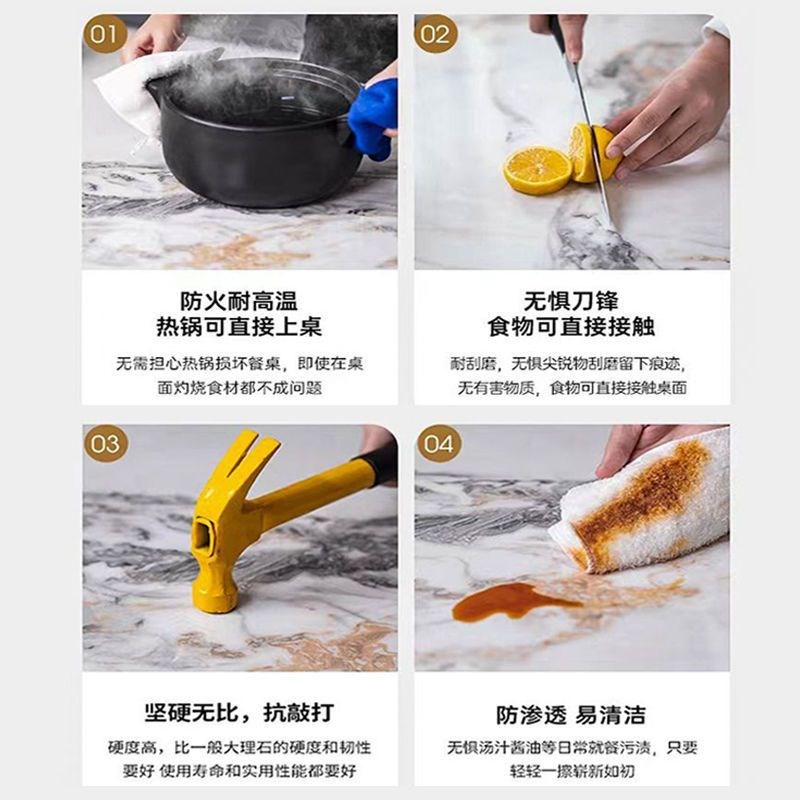 岩板茶几电视柜轻奢现代高级感家用客厅椭圆形伸缩茶几边几组合