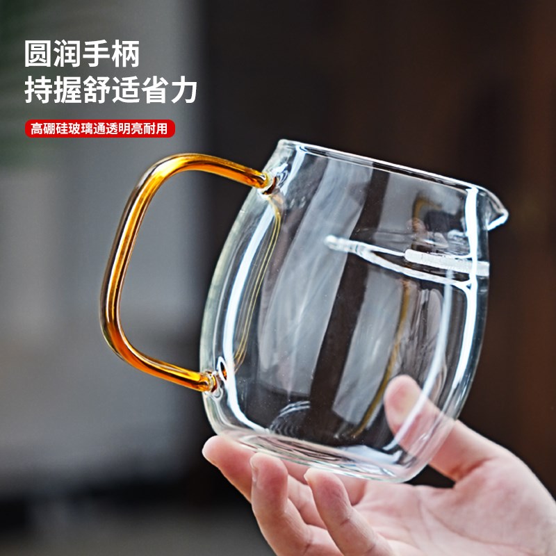 耐热玻璃茶壶月牙过滤壶加厚绿茶壶茶漏一体大容量分茶器泡茶壶