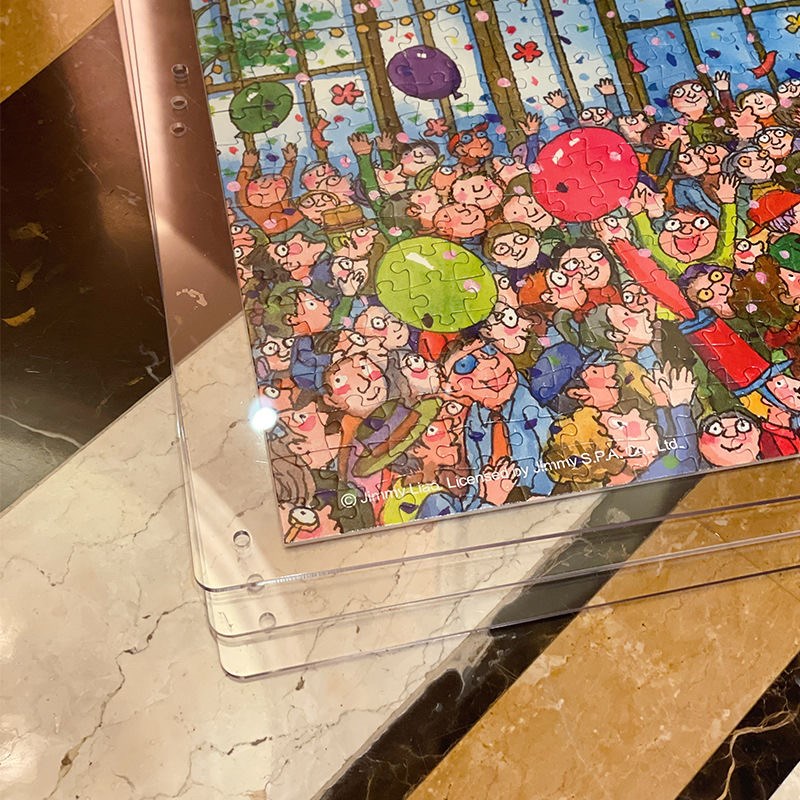 亚克力透明拼图相框画框50*701000片ensky挂墙摆台双面尺寸可定制