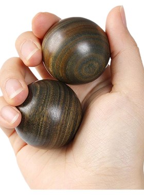 天然绿檀木手球保健球创意手把件文玩送礼父亲节礼物木质工艺品