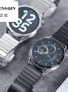 适用华为手表gt4/GT5表带watch4 pro金属表带男钢带gt3/gt2 pro保