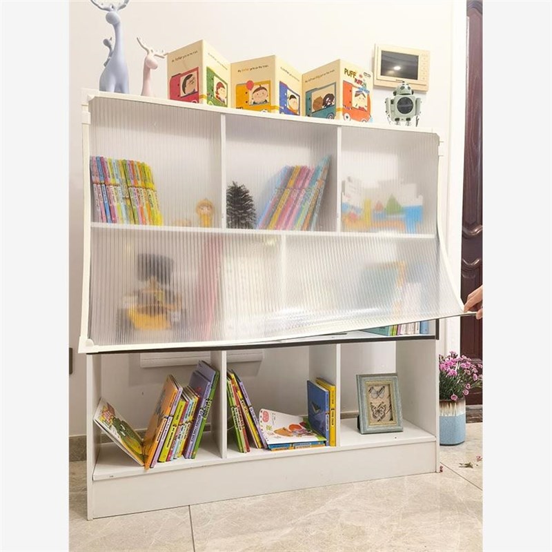 书j架遮E尘帘免D打y孔A门帘L磁l吸d透明b防尘书X柜E橱n柜柜子帘子