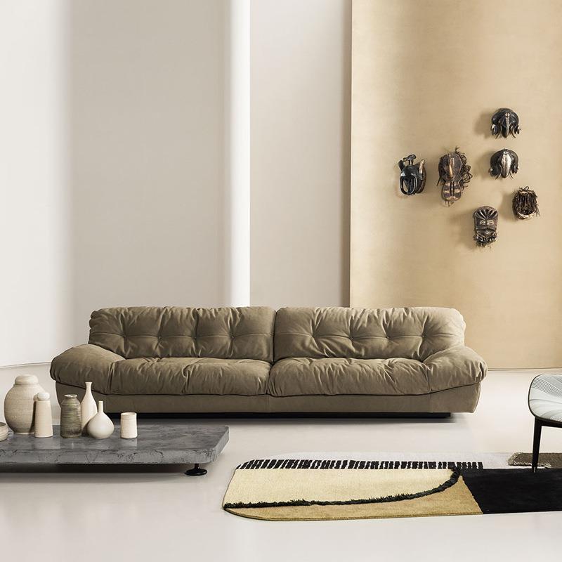 意式极简科技布沙发BAXTER麂皮绒布云朵沙发现代简约小户型轻奢风