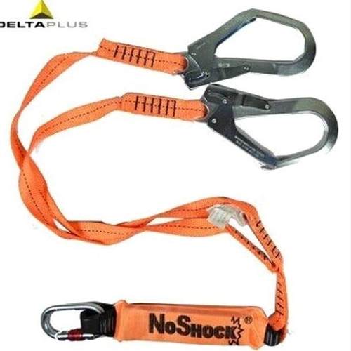 代尔塔504210减震绳Y型双钩带缓冲包安全带建筑高空作业防坠落C