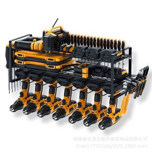 壁挂式 手电钻收纳架钻头整理架车库工具储物置物架电钻架