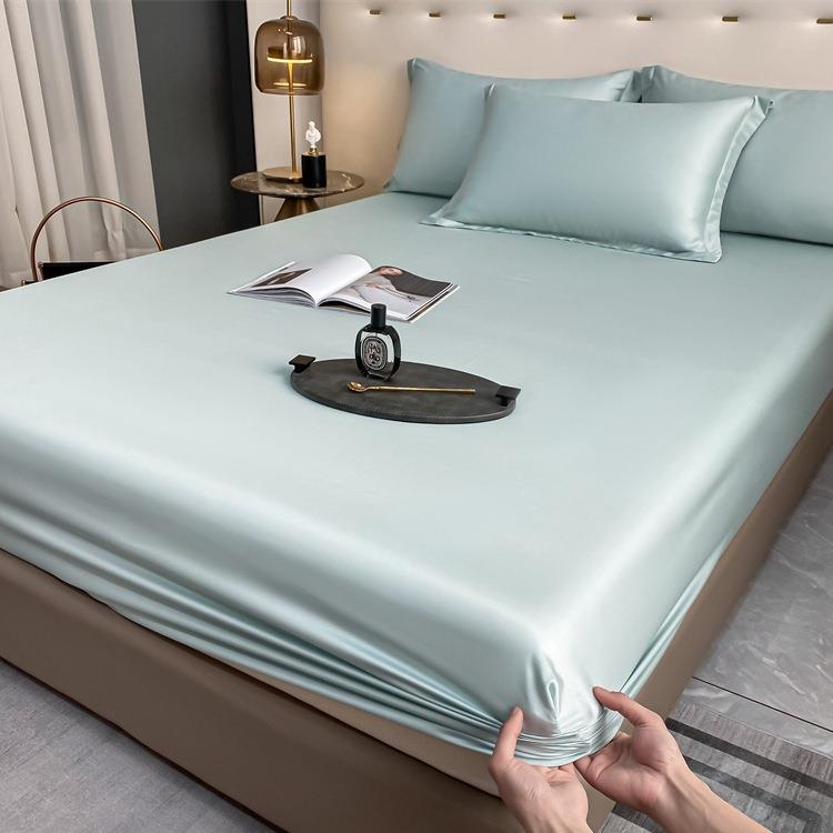 纯色天丝素色床笠单件夏季裸睡冰丝床罩床垫保护罩全包床单被套