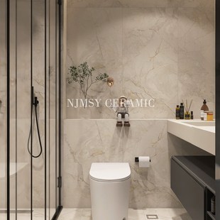 复刻釉轻法式寒江雪瓷砖现代简约客厅卫生间肌肤面大理石纹墙地砖