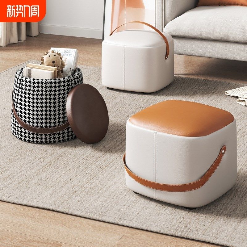 凳子家用现代简约沙发凳坐墩储物凳方凳收纳凳门口换鞋凳客厅板凳,住宅家具,矮凳,淘宝优惠券,粉丝福利购,淘宝优惠卷
