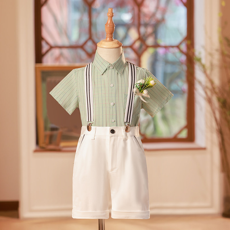 男童礼服夏季短袖背带裤衬衫花童生日主持舞台演出服儿童西服套装,童装/婴儿装/亲子装,西服/小西装,淘宝优惠券,粉丝福利购,淘宝优惠卷