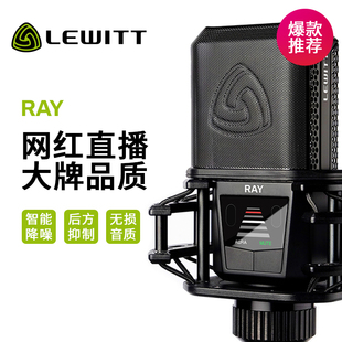 LEWITT RAY电容麦克风声卡唱歌专用设备直播专业收音话筒 莱维特