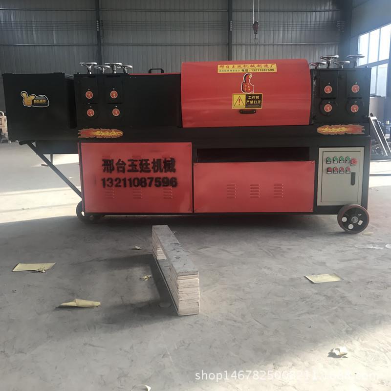 建筑工地架子管调直机双曲线钢管调直除锈刷漆机架管拉直机