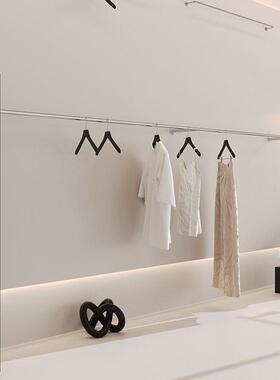 女装店展示架上墙创意陈列架黑色网红挂衣服架子服装店壁挂式货架