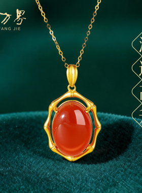 鸿运高升红玛瑙项链女款