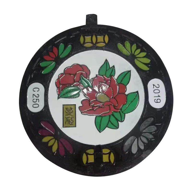 图案设计定制球墨铸铁井盖别墅小区艺术铸铁井盖古城景区定制井盖