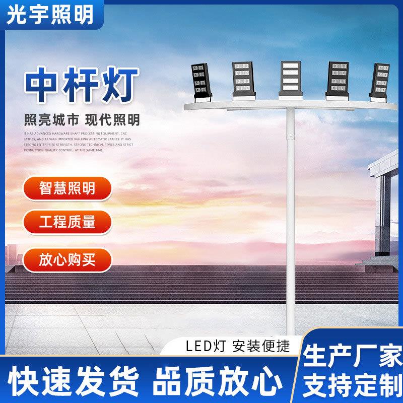 厂家LED中杆灯广场道路照明灯户外球场体育场服务区高杆灯投光灯