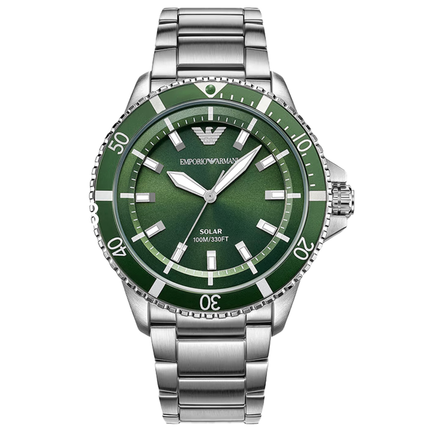 Emporio Armani/阿玛尼钢带绿水鬼系列腕表送男友AR11698