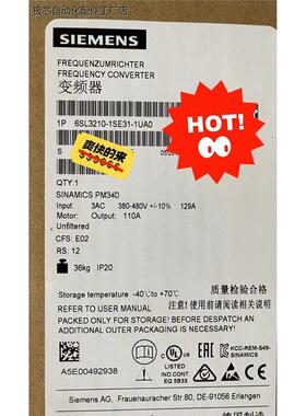 6SL3210-1SE31-1UA0 西门子PM340 变频-议价