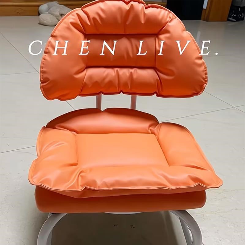 粉色万向轮小凳子滑轮小矮凳家用儿童靠背椅学步凳可旋转换鞋椅子