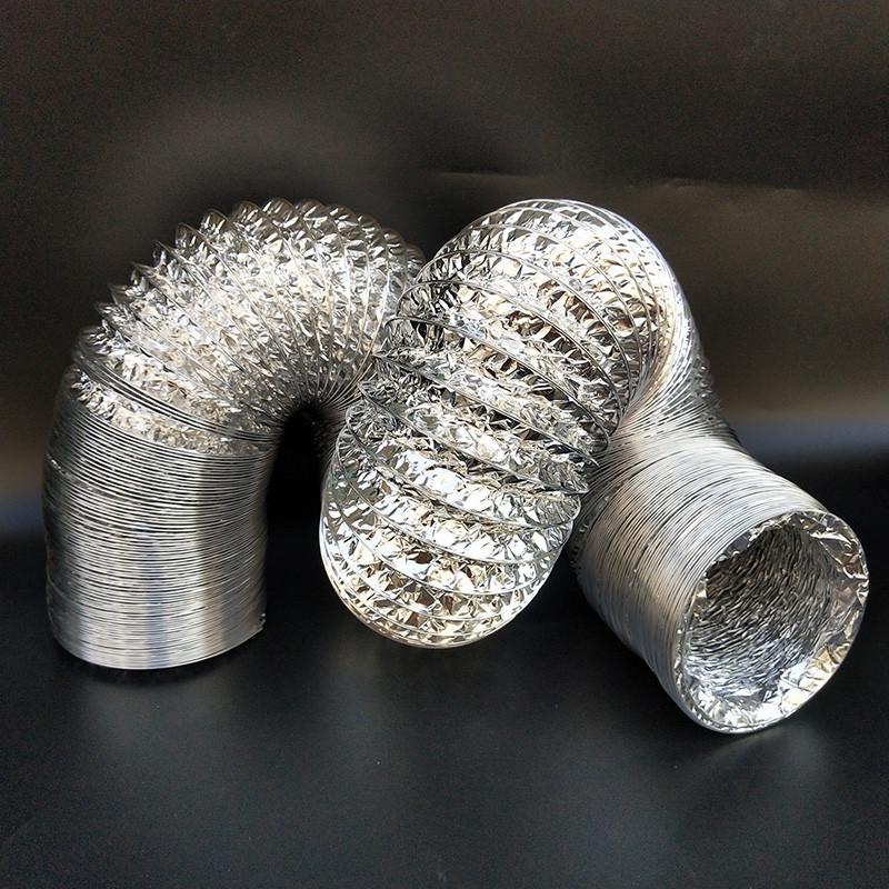 8寸加厚铝箔伸缩软管 新风机排风管通风管道钢丝锡箔排烟管200mm