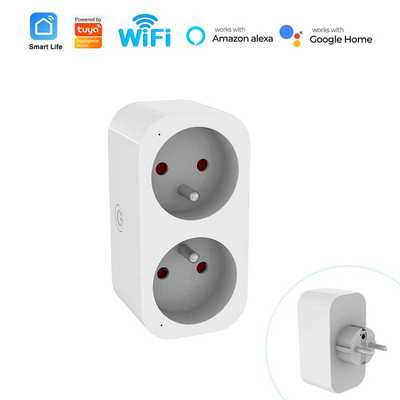 欧规法标一转多不带线插线板涂鸦WiFi分控智能插座可手机远程控制