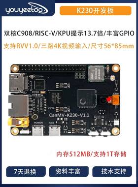 嘉楠勘智[CanMV K230开发板]核心板视觉识别模块risc-v国产主板