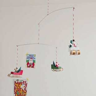 原创新款圣诞老人节礼物动态空中平衡吊饰挂件装饰品麋鹿雪人挂饰