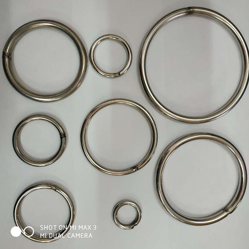 304不锈钢圆环实心圈大小吊环渔网环O型环围栏护栏钢环圆圈
