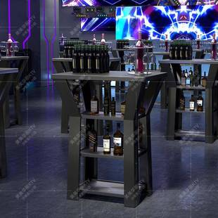 需定制酒吧散台不锈钢夜场高脚桌椅组合清吧高吧台小酒馆桌子高脚