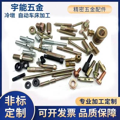 非标定制螺丝定做螺母铆钉螺柱螺栓车件铜件不锈钢紧固件加工订做