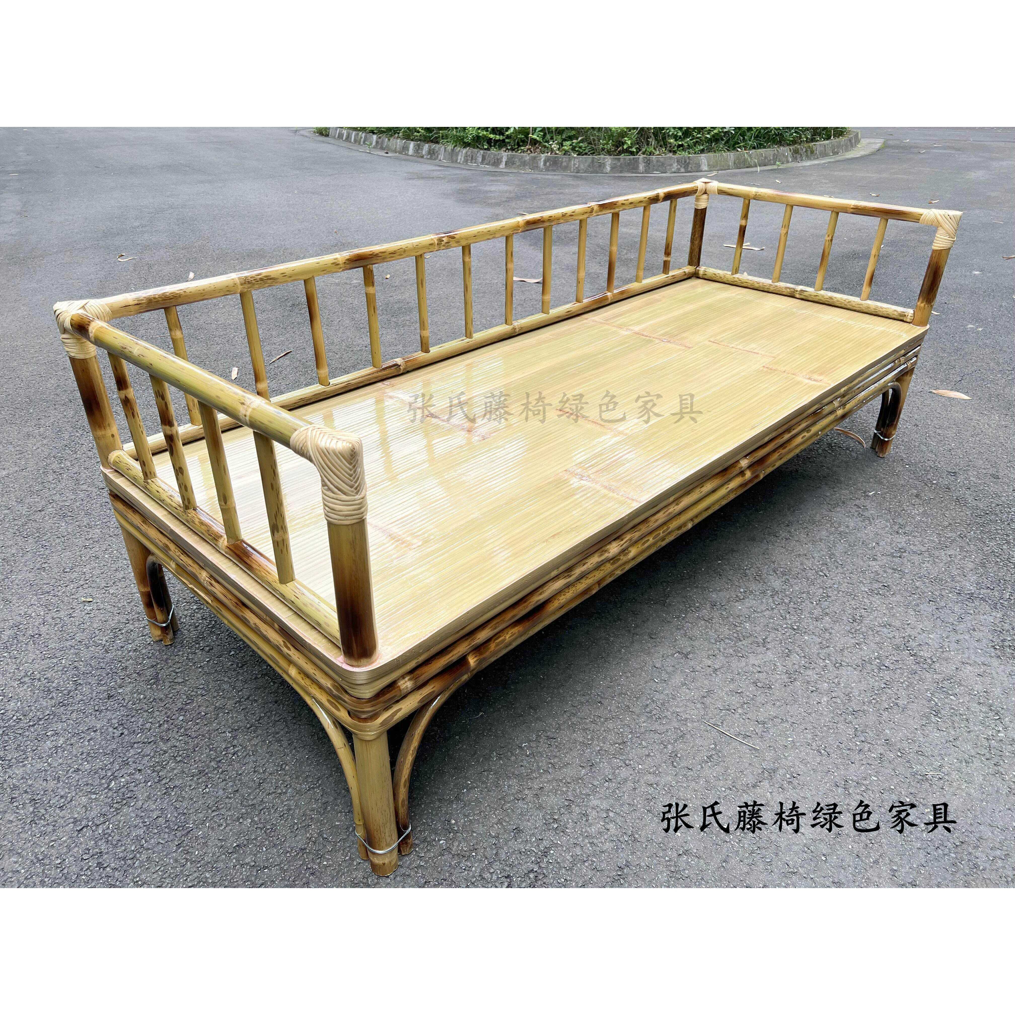 需定制张氏藤椅竹家俱竹床沙发椅踏踏米床竹制沙发罗汉床新中式小