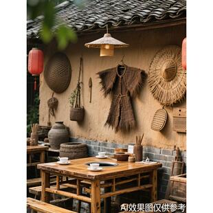 餐厅装饰挂件氛围布置背景墙墙面吊饰墙壁墙贴壁挂挂饰墙上蓑衣